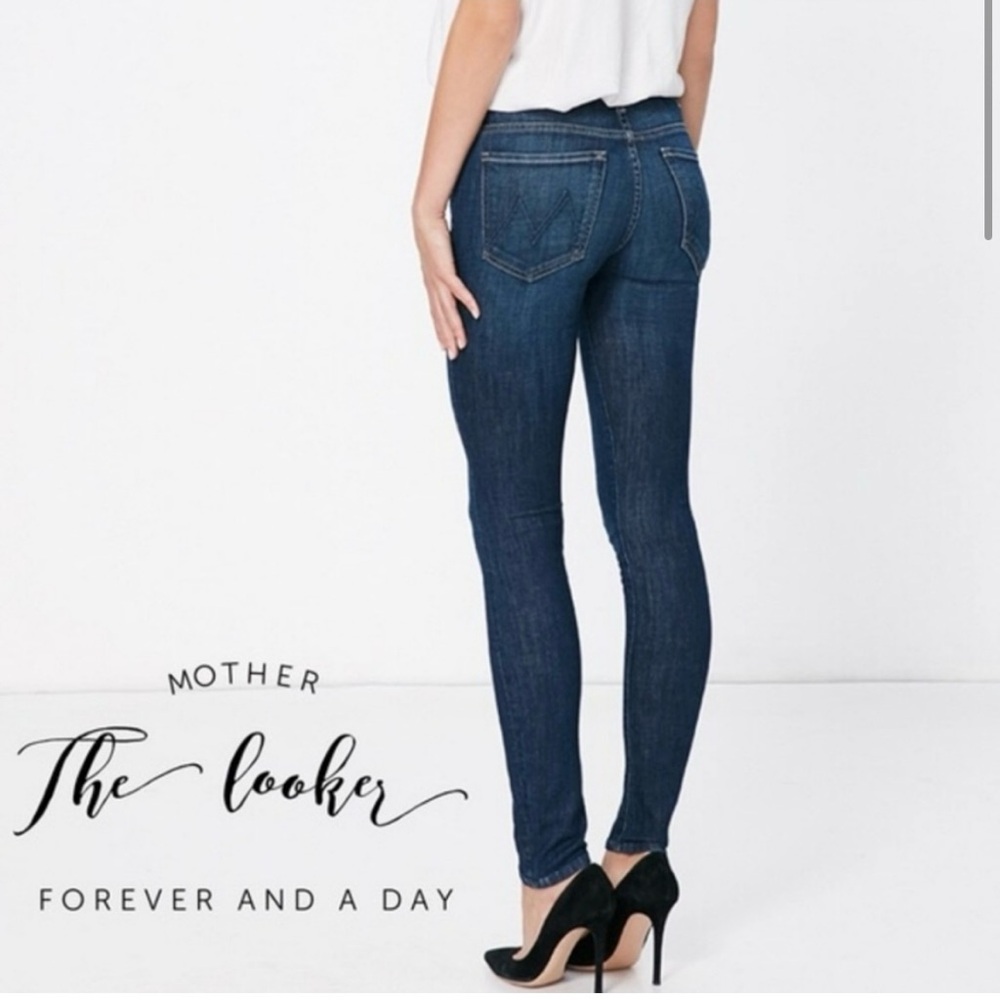 Mother The Looker Forever and a Day Dark Wash Skinny Jeans Size 25